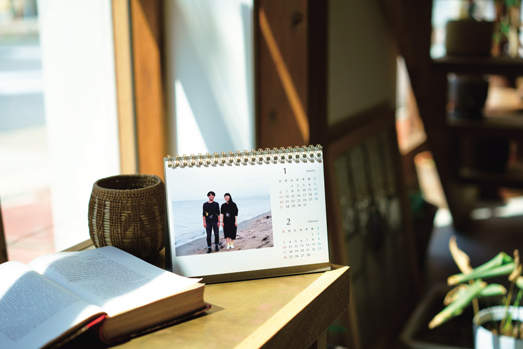 卓上リングカレンダー 2Lサイズ(リング台紙)