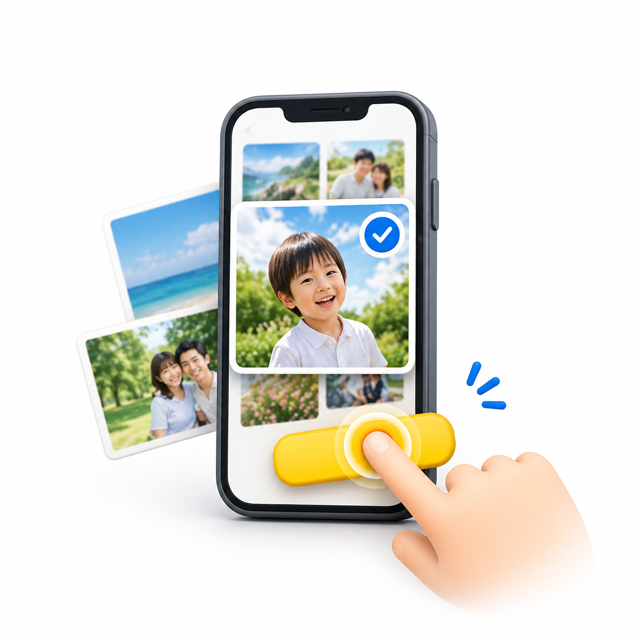 スマホから写真を選んで注文するイメージ